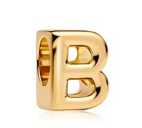 Amuefer Serie de letras de oro S925, compatible con pulseras Pandora, un regalo para mujeres, madres e hijas, incluyendo cumpleaños, aniversarios, día de la madre y día de San Valentín., uno que es