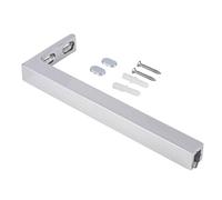 AMUFJJ Barra De Soporte para Puerta De Vidrio De Ducha Barra De Soporte para Vidrio De Ducha para Vidrio De 8 Mm/ 10 Mm, Abrazadera De Vidrio para Baño Sin Marco(Silver,L 340mm (13 2/5"))
