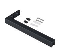 AMUFJJ Barra De Soporte para Puerta De Vidrio De Ducha Barra De Soporte para Vidrio De Ducha para Vidrio De 8 Mm/ 10 Mm, Abrazadera De Vidrio para Baño Sin Marco(Black,L 240mm (9 2/5"))