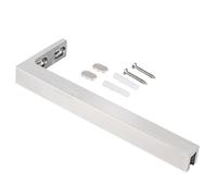 AMUFJJ Barra De Soporte para Puerta De Vidrio De Ducha Barra De Soporte para Vidrio De Ducha para Vidrio De 8 Mm/ 10 Mm, Abrazadera De Vidrio para Baño Sin Marco(White,L 340mm (13 2/5"))