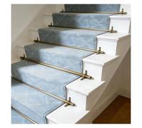 AMUFJJ Varillas para Alfombras Paquete De 10 12 13 14 15 16 Varillas Corredor Escalera, Tubos Varilla Latón con Herrajes Soporte, Fácil Instalación para Asegurar La Alfombra(12 Pack,32in (81cm))