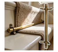 AMUFJJ Varillas para Alfombras Varillas De Escalera para Corredores De Alfombras, Varillas Decorativas Cortables para Corredores De Escaleras, Poste Fijo para Escaleras(10 Pack,32in (81cm))