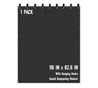 AMUFON Manta grande de amortiguación de sonido, 243.8 cm x 203.2 cm, manta de estudio absorbente de sonido, cortina acústica de estudio con cancelación de ruido, bloqueador de luz, manta de mudanza