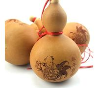 Amuleto con amuleto de calabaza de Wu Lou Wu Lu con peces infantiles + pulsera de cuerda roja gratis E2029