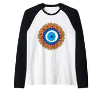 Amuleto contra el Mal de Ojo Nazar protección Buena Suerte Camiseta Manga Raglan