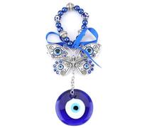 Amuleto de Bendición de Mal de Ojo Azul Turco para Colgar en la Pared, Protector de Decoración del Hogar con Colgante Islámico para la Buena Suerte, Talismán Exquisito Hecho a