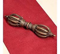 Amuleto de cobre puro hecho a mano con el budismo tibetano Dorje Phurba Vajra le, adornos de artesanía de Nepal para decoración del hogar, oficina, coche, símbolo de sabiduría, 15 cm