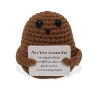 Amuleto de la suerte Positive Potato, Pocket Hug Positive Patata, Muñeca de Patata Creativa de Punto y Pequeño Abrazo Amuleto de la Suerte, Decoración Hogar, Idea Graciosa, Peluche Motivadora