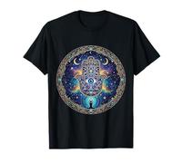Amuleto de Mal de Ojos Protección Estética Yoga Hamsa Mano Nazar Camiseta