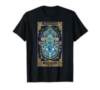 Amuleto de Mal de Ojos Protección Hamsa Mano Tarot Celestial Yoga Camiseta