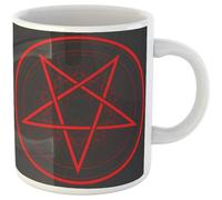 Amuleto Gótico Con Pentagrama Invertido De Satán, Baphomet Y Estrella. Tazón Graciosa Tazas De Regalo Cerámica Tazas Té Regalos Divertidos Para Trabajo Novios Familiares 330Ml
