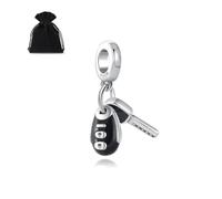 Amuleto llavero, amuleto conductor nuevo, amuleto auto nuevo, amuleto examen manejo, primer auto, plata ley S925, compatible pulseras europeas