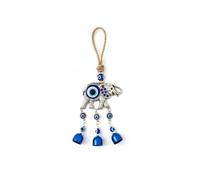 Amuleto Pared Colgante de Ojo Turco Mal de Ojo para Buena Suerte y Protección en casa Amuletos de la Suerte y Proteccion (Elefante Azul)