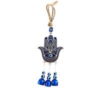 Amuleto Pared Colgante de Ojo Turco Mal de Ojo para Buena Suerte y Protección en casa Amuletos de la Suerte y Proteccion (Mano de Fatima Azul)