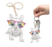 Amuletos para bolsos, dijes para bolsos, dijes para bolsos, colgantes para bolsos, llaveros de bulldog francés, llaveros para bolsos para familiares, seres queridos y amigos