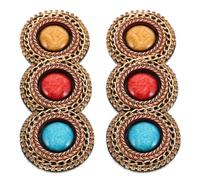 Amuletos para Zapatos Clip de Gemas de Imitación, Estilo Boho en Abs, Simetría Estética y Fácil Instalación para Viajes y Festivales al Aire Libre, 1 Par