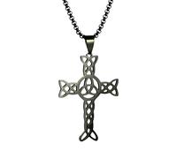 Amulets de Accesorios Collar Celtic Celtic Celtic Celtic para Hombres, Religioso Jesús Celtic Cross Cross Cactor Celtic Cross Celtic Cactor, Collar de Cruces Irlandeses Cumpleaños de Mujeres Navidad