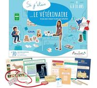 Amulette - Estuche Si yo era el Veterinario - Juego Educativo de 6 a 10 años - 70+ Accesorios para Jugar a cuidar a los Animales - Juguete de Regalo para niños y niñas - Fabricado en Francia - Veto