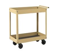 AMULONG Carrito Auxiliar Cocina Organizador Carro Utilitario De 2 Niveles con Ruedas For Servicio Alimentos, Ideal For Almacén, Hogar Y Restaurante Sala de Estar(Yellow)