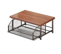 AMULONG Mueble Impresora, Mesa con Estante For Impresora Y Espacio Abierto De Doble Capa Escáner Fax Soporte