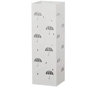 AMULONG Paragueros Modernos y Decorativos Paraguas De Hierro Forjado, Soporte Creativo Con Forma Hueco, Estante Almacenamiento, for, Cubo for Sombrilla Vestíbulo Hotel Villa(D-white)