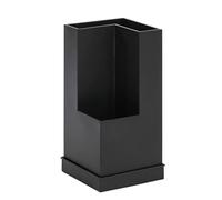 AMULONG Paragueros Modernos y Decorativos Paragüero Creativo De 2 Capas Con Bandeja Goteo Extraíble Metal Moderno Para Entrada Pasillo Paraguas(Black)