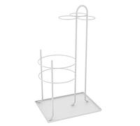 AMULONG Paragueros Modernos y Decorativos Soporte De Paraguas Metal Bastidores Almacenados 6 Marco Para Bastones(White)