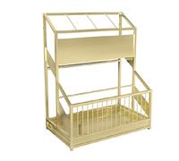 AMULONG Paragueros Modernos y Decorativos Soporte De Paraguas Metal Con Bandeja Drenaje Extraíble Simple Moderno Gran Capacidad 2 Capas(Gold)