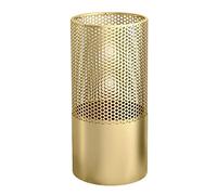 AMULONG Paragueros Modernos y Decorativos Soporte de paraguas metal hueco con ganchos, rack moderno redondo ronda al aire libre entrada(A-gold,58cm)