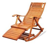 AMULONG Tumbonas Jardin Exterior Plegable, Mecedora Plegable Tumbona Silla De Salón Balcón Patio Jardín Siesta Sillón Reclinable para Verano(A)