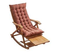 AMULONG Tumbonas Jardin Exterior Plegable, Silla De Salón para Exteriores, Mecedora Plegable, Tumbona, Bambú, Jardín, para Siesta, Respaldo, Sillón Reclinable para Verano Cushion)