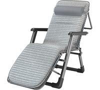 AMULONG Tumbonas Jardin Exterior Plegable, Silla Plegable, Tumbona De Gravedad Cero, Sillas Jardín Ajuste 2 Velocidades con Almohada Y Cojín Ajustables para Interiores Exteriores para Verano(C)