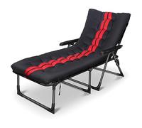 AMULONG Tumbonas Jardin Exterior Plegable, Sillas Reclinables Plegables, Tumbona para Jardín, Patio, Playa, Sillón Reclinable para Exteriores, De Viaje Portátiles para Verano(B+Cushion)