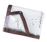 Amunpitic Lona Transparente Impermeable con Ojales 4x7m, Lonas para Terrazas Exteriores, Lona Alquitranada protección contra la Lluvia, para Coverup Plantas de Jardines, Invernaderos