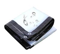 Amunpitic Lona Transparente Impermeable Exterior 1x1m, Lonas Alquitranada Plegables with Grommets, Resistente A Lluvia, Resistente al Polvo, para Coche Mueble