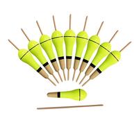 Amur Leopard 10 Flotadores de Pesca de Madera de Tung Bobbers Flotador de Corcho Ultraligero Flotador de Palo Flotante, 2g-8.5cm-10pcs