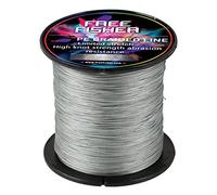 Amur Leopard Hilo de Pescar Trenzado 8 Braid 300m Línea de Pesca Trenzada con Fuerte Tracción 10-200LB para Pesca de Agua Salada y Dulce, Gris, 15#/0.70mm/68.0kg/150LB