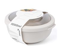 Amuse Tylla Ensaladera 1000ml | Caja de almacenamiento con tapa para Meal Prep y Snacks | Caja de plástico alimentario sin BPA para niños y adultos | Congelación, Lavavajillas | Oat
