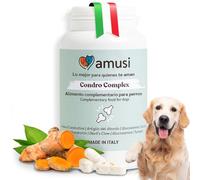 amusi Condroprotector Perros - Antiinflamatorio Articulaciones Perro, Lubrica Cartílagos, Contra Displasia y Artritis, Alivia Rigidez y Dolores Articulares, con Condroitina y Glucosamina (90 tabletas)