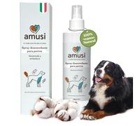 amusi Spray Desenredante Pelo Perros 250ml - Acondicionador Perros - Fórmula Hipoalergénica, Acción Desenredante, Acondicionadora, Nutritiva y Brillante para Todo Tipo de Pelo, Efecto Antiestático