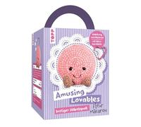 Amusing Lovables Häkelset Fleur Macaron: Anleitung, Chenillegarn, Häkelnadel, Füllwatte, Sicherheitsaugen, Karabiner