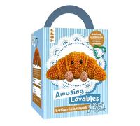 Amusing Lovables Häkelset Jacques Croissant: Anleitung, Chenillegarn, Häkelnadel, Füllwatte, Sicherheitsaugen, Karabiner