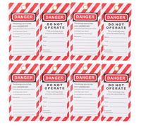 AMUSLESUR 10 Etiquetas de Bloqueo de Pvc para Entornos Industriales y Lugares de Trabajo, Etiquetas de Advertencia Seguras Que Previenen Uso No Autorizado y Aseguran Colocación