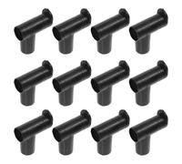 AMUSLESUR 12 Piezas Conectores de Plástico Negro para Tendedero Telescópico Ángulo Recto, Accesorios Seguros y Tamaño Óptimo para Estantes de Suelo en Apartamentos Pequeños