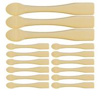 AMUSLESUR 15 Cucharas Doradas para Crema Facial de Abs, Herramienta Multifunción para Mezclar y Probar Lociones, Adecuado para Cuidado Piel en Casa