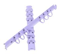 AMUSLESUR 2 Clips Metálicos para Encuadernación Desmontables, Organizador de Carpetas A5 A6, Clip para Cuaderno Mecanismo de Anillas en Color Morado, Insertos para Carpeta de Hojas Sueltas,
