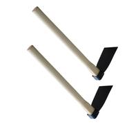 AMUSLESUR 2 Piezas Azada Pequeña de Mano para Jardinería Resistente y Robusta, de Hierro y Madera, Adecuado para Trabajos al Aire Libre y Deshierbe Jardín