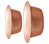 AMUSLESUR 2 Piezas Cuenco Diseño Resistente Corrosión para Ofrendas Religiosas para Artesanal de Cobre Adecuado para Rituales Budistas y Espirituales