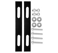 AMUSLESUR 2 Piezas Placa Portaequipajes Trasero para Motocicleta, Placa de Soporte del Portaequipajes Trasero, Acero Inoxidable Negro, Ligera y Firme, para Caja Trasera de Bicicleta