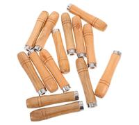 AMUSLESUR 20 Mangos de Madera para Accesorios de Parrilla Protección Calor y Fácil Reemplazo, Ideales para Utensilios de Barbacoa y Brochetas